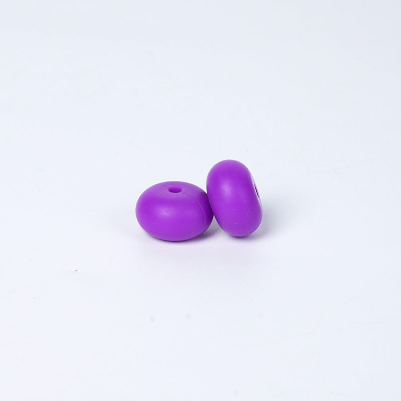Spot 14mm Small Abacus Beads Food Grade Silicone Beads DIY Men's and Women's Jewelry Necklaces Oval Beads Wholesale #51-93
