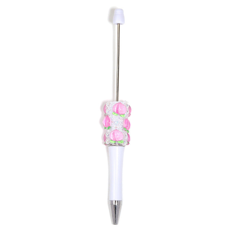 Wholesale Korean ins style high value bead pen handmade DIY creative fruit cute grain heavy industry bead pen