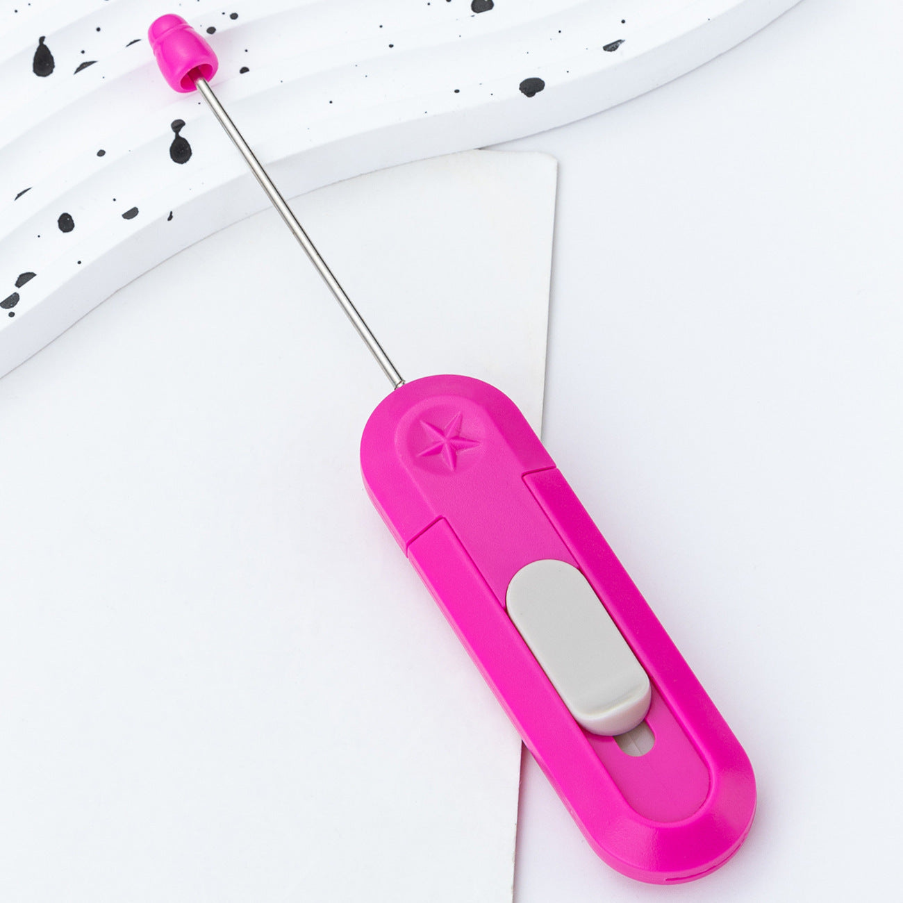 New DIY beaded courier knife, portable unpacking artifact, office cutting paper, opening envelopes, utility knife, opening courier knife