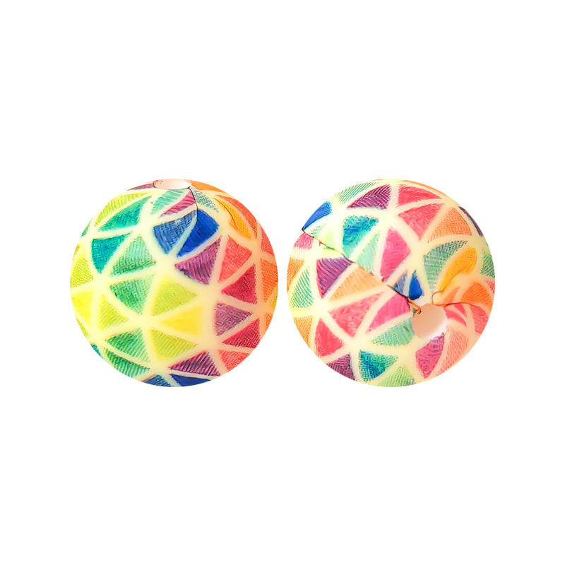 15mm Silicone Beads Water Transfer Beads DIY Jewelry Bead Pen Loose Beads Wholesale #101-150