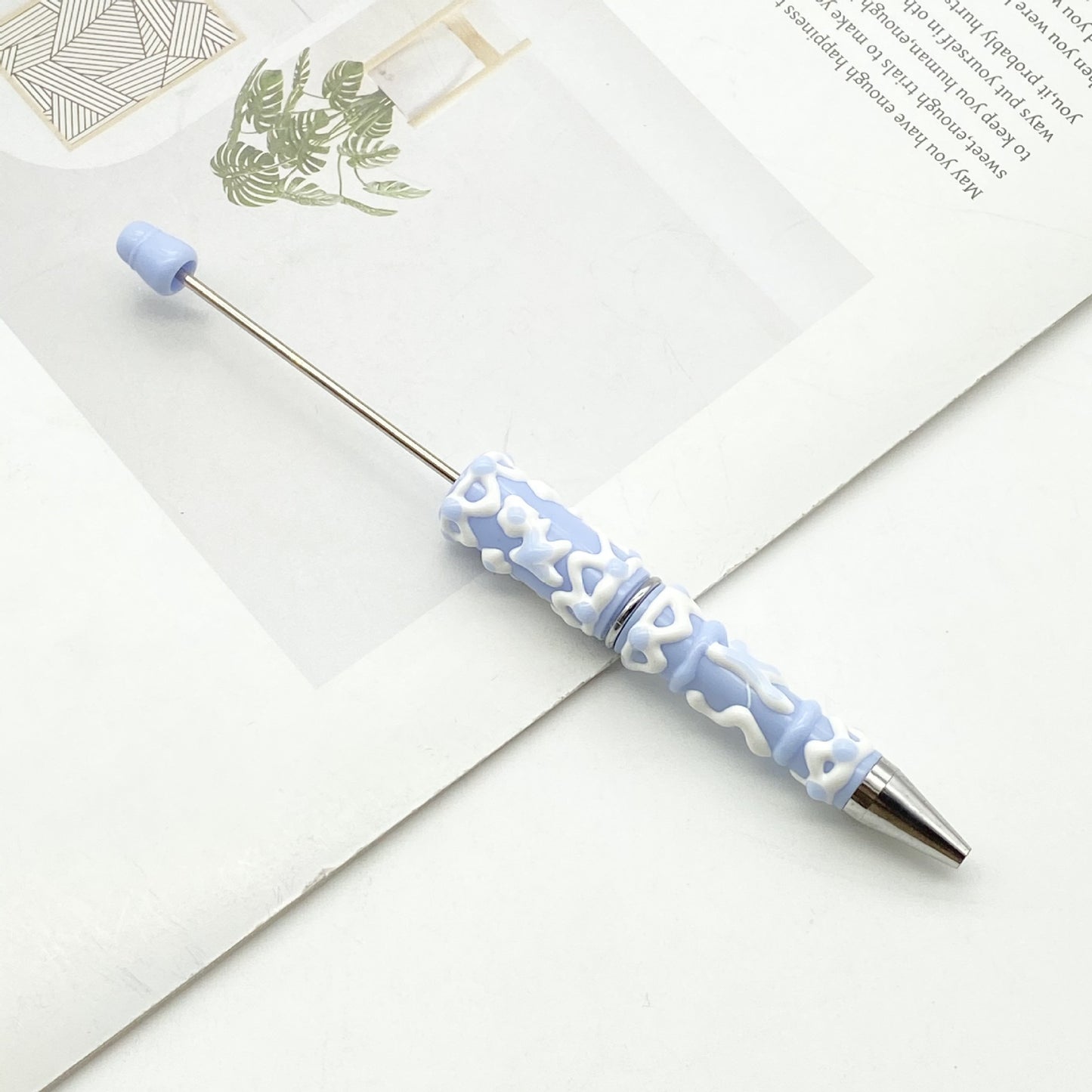 Creative cream glue hand-painted bead pen DIY hand-painted oil ballpoint pen Macaron cream cute pen spot