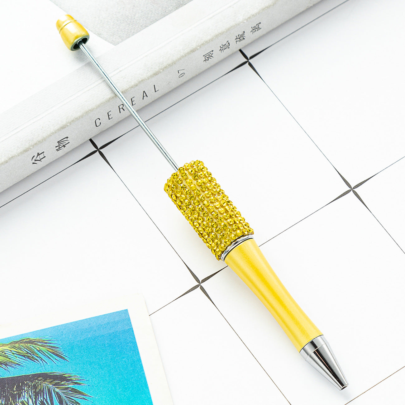 New diamond bead pen spot wholesale creative hand sticker diamond bead pen multi-color bag diamond ballpoint pen