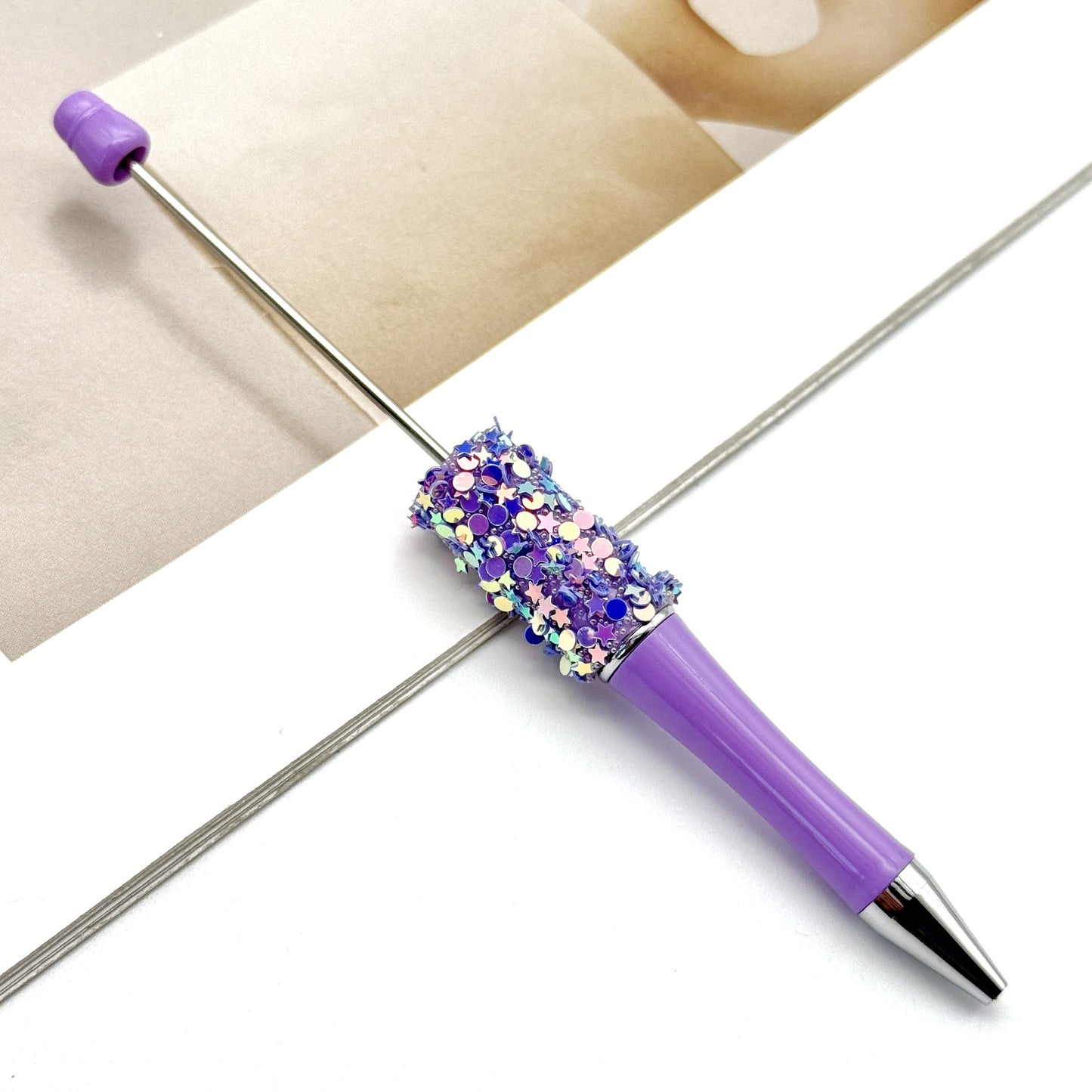 DIY Little Star Ball Pen, Shiny Sequin Star Ball Pen Handmade Patch Cute Ball Pen Spot
