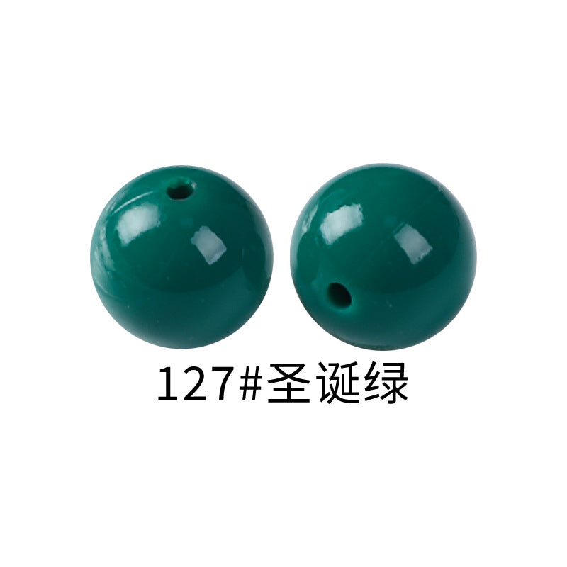 15mm Spot Glossy Silicone Beads Round Loose Beads DIY Jewelry Smooth Oil Injection Silicone Beads Mixed Color Beads