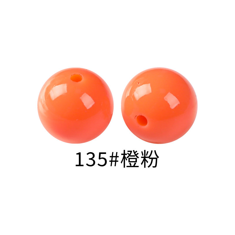 15mm Spot Glossy Silicone Beads Round Loose Beads DIY Jewelry Smooth Oil Injection Silicone Beads Mixed Color Beads #51-68