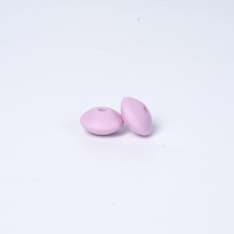 Spot Silicone Beads European and American Jewelry 12mm Small Beads DIY Necklace Beaded Oval Lentil Loose Beads Wholesale #51-100