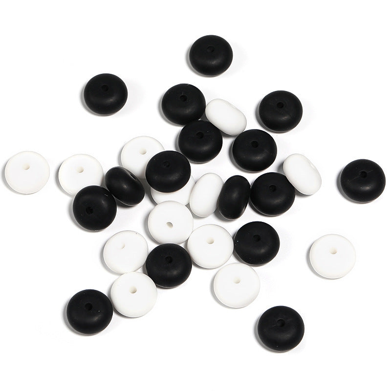 14Mm Silicone Flat Beads Candy Color Abacus Beads Wheel Beads Wholesale DIY Bracelet Necklace Jewelry Accessories Random Mix