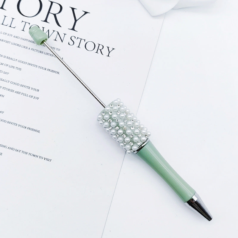 DIY Pearl Diamond Bead Pen Hand Sticker Diamond Ballpoint Pen Flash Diamond Pearl Diamond Beadedpen Spot Wholesale