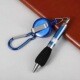 Creative DIY metal pull line pen, retractable mountaineering keychain gift pen, simple and portable stretching ballpoint pen
