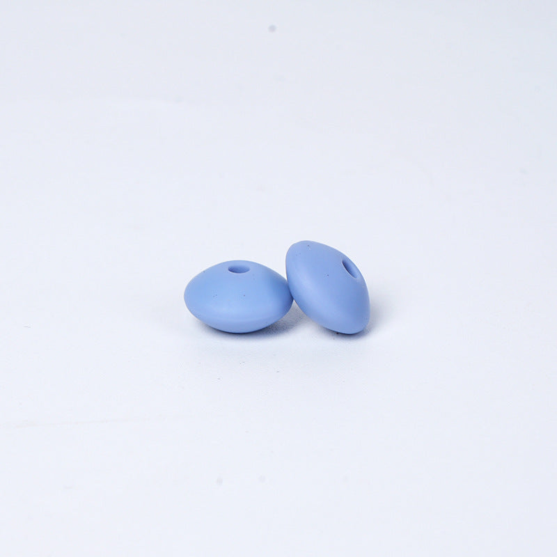Spot Silicone Beads European and American Jewelry 12mm Small Beads DIY Necklace Beaded Oval Lentil Loose Beads Wholesale #101-137