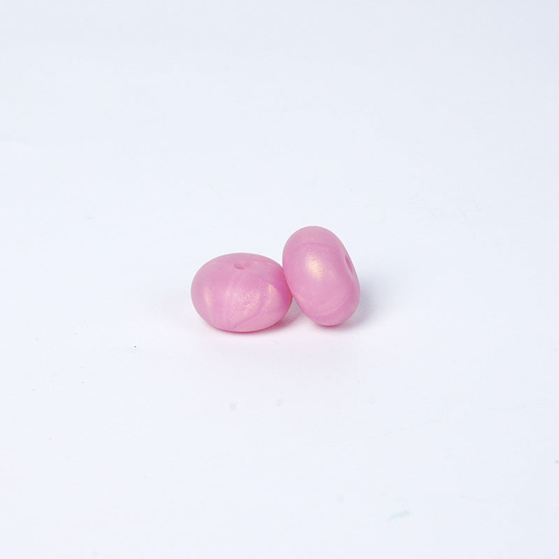 Spot 14mm Small Abacus Beads Food Grade Silicone Beads DIY Men's and Women's Jewelry Necklaces Oval Beads Wholesale