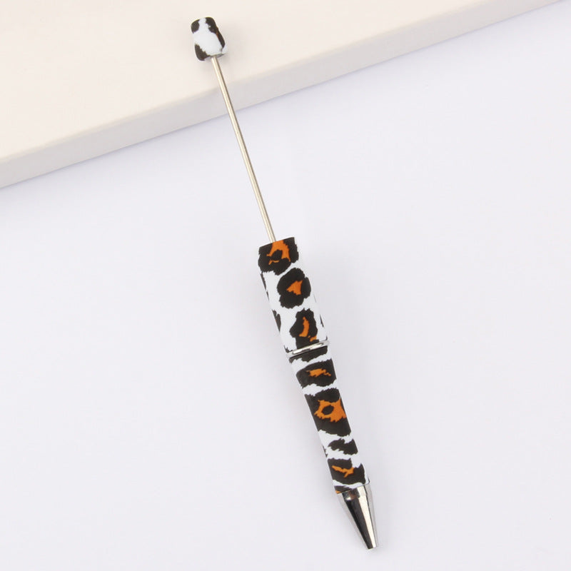 DIY bead pen printing pattern creative plastic beading puzzle leopard print floral cow tiger pattern bead pen wholesale