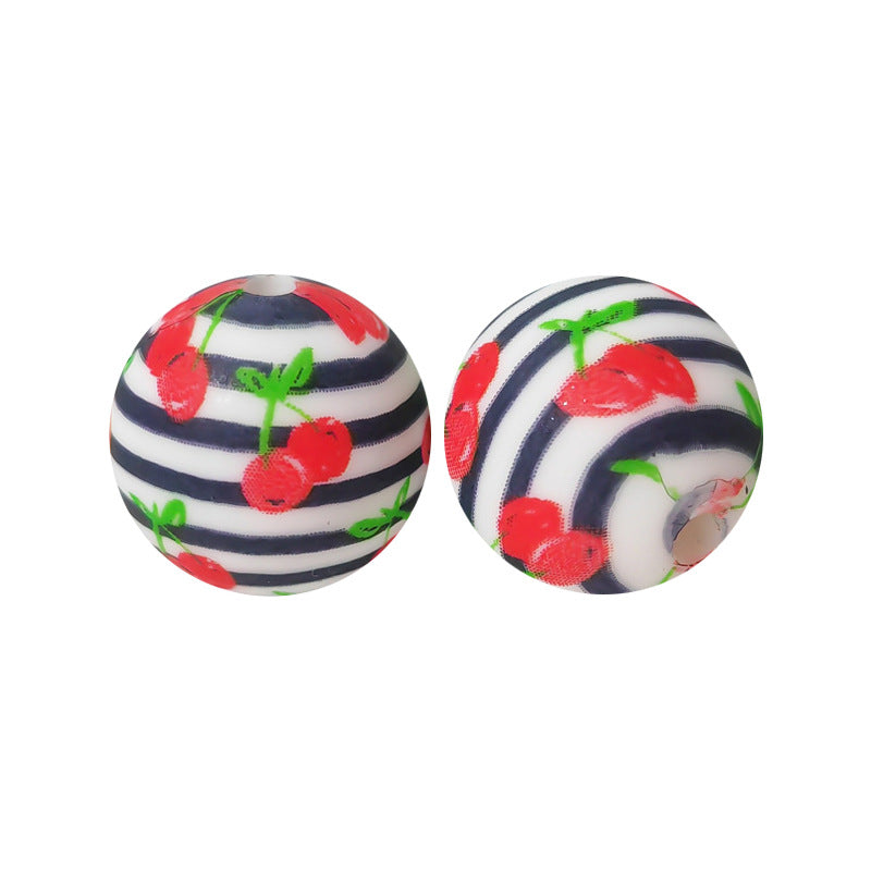 15mm Silicone Beads Water Transfer Beads DIY Jewelry Bead Pen Loose Beads Wholesale #151-200
