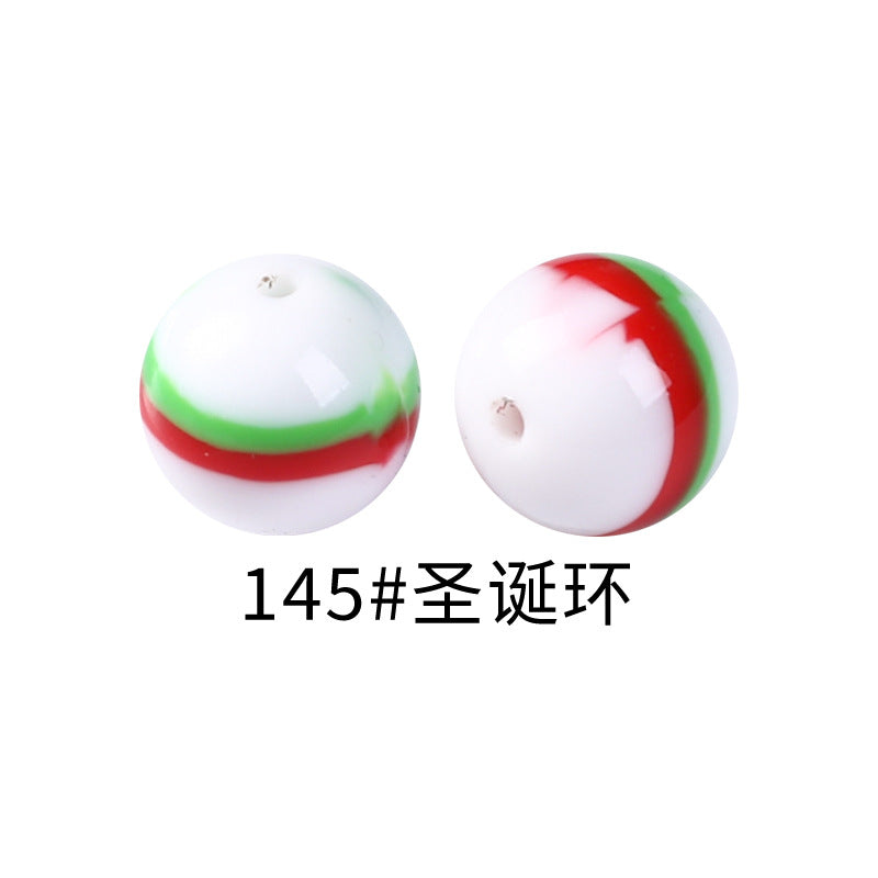 15mm Spot Glossy Silicone Beads Round Loose Beads DIY Jewelry Smooth Oil Injection Silicone Beads Mixed Color Beads #51-68