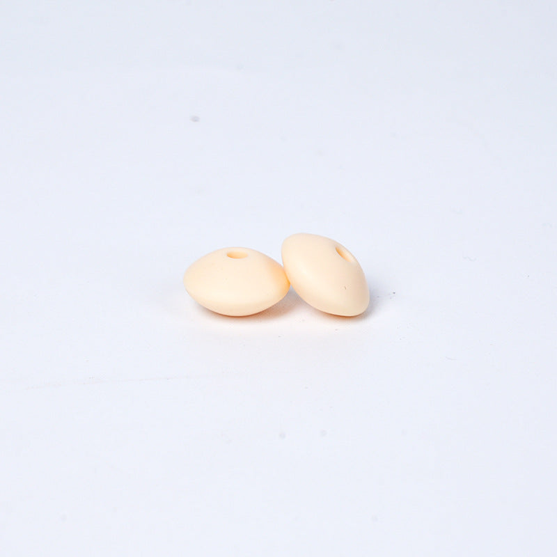 Spot Silicone Beads European and American Jewelry 12mm Small Beads DIY Necklace Beaded Oval Lentil Loose Beads Wholesale #51-100