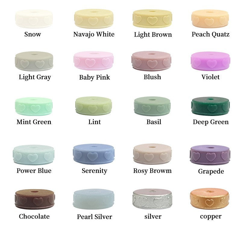 Wholesale Price New Love Edge 12mm Silicone Beads DIY Handmade Bead Pen Keychain Necklace Accessories