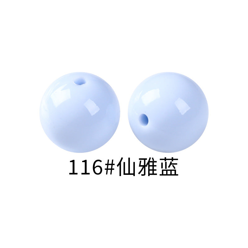 15mm Spot Glossy Silicone Beads Round Loose Beads DIY Jewelry Smooth Oil Injection Silicone Beads Mixed Color Beads