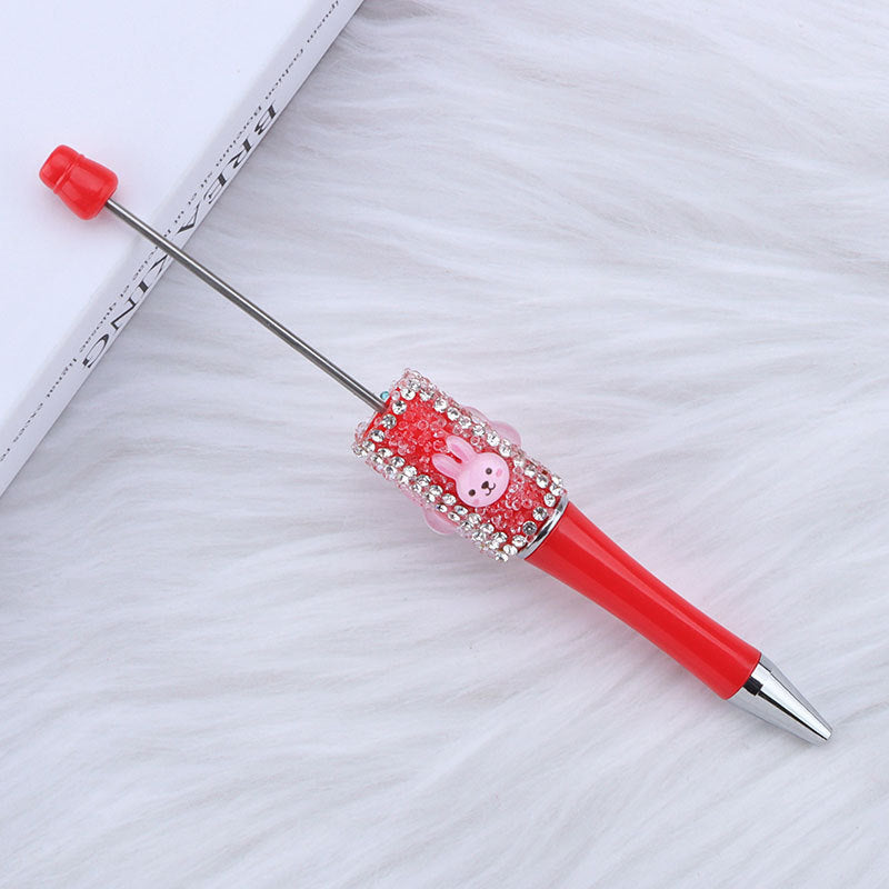 DIY big white rabbit sugar bead pen, cute rabbit dream rabbit dream bead round bead pen manufacturer wholesale
