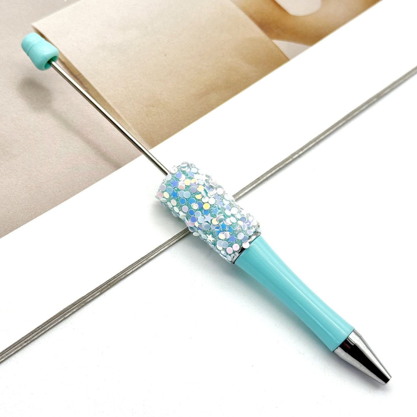 DIY Little Star Ball Pen, Shiny Sequin Star Ball Pen Handmade Patch Cute Ball Pen Spot
