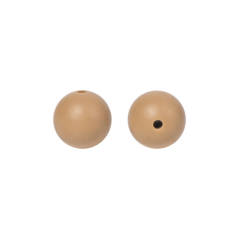 9 Mm Food Grade Silicone Beads Colored Round Loose Beads Handmade DIY Beaded Bracelet Pacifier Chain Accessories Spot Wholesale #51-98