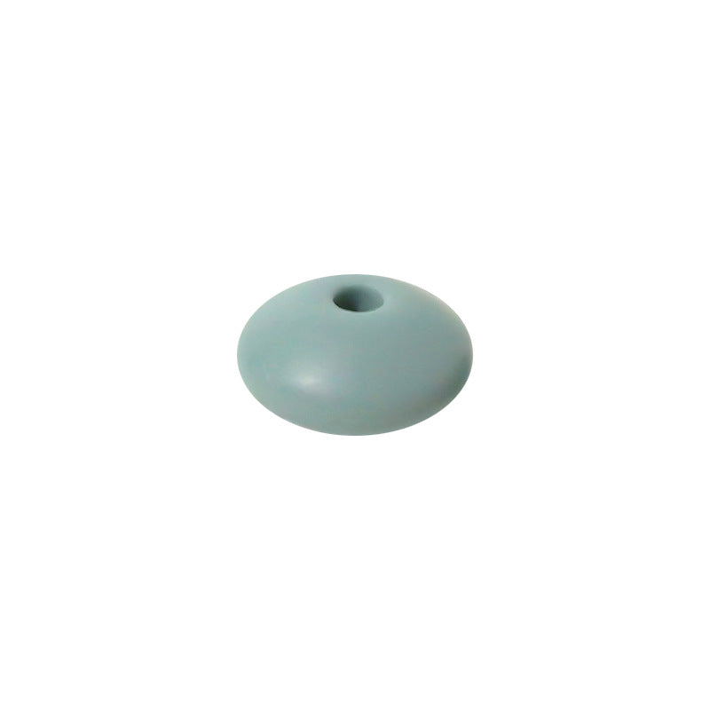 Spot Silicone Beads European and American Jewelry 12mm Small Beads DIY Necklace Beaded Oval Lentil Loose Beads Wholesale #101-137