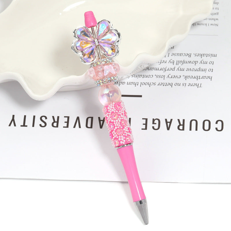 Creative new cartoon rotating bead pen heavy industry glitter high value new ins wind bead pen ballpoint pen