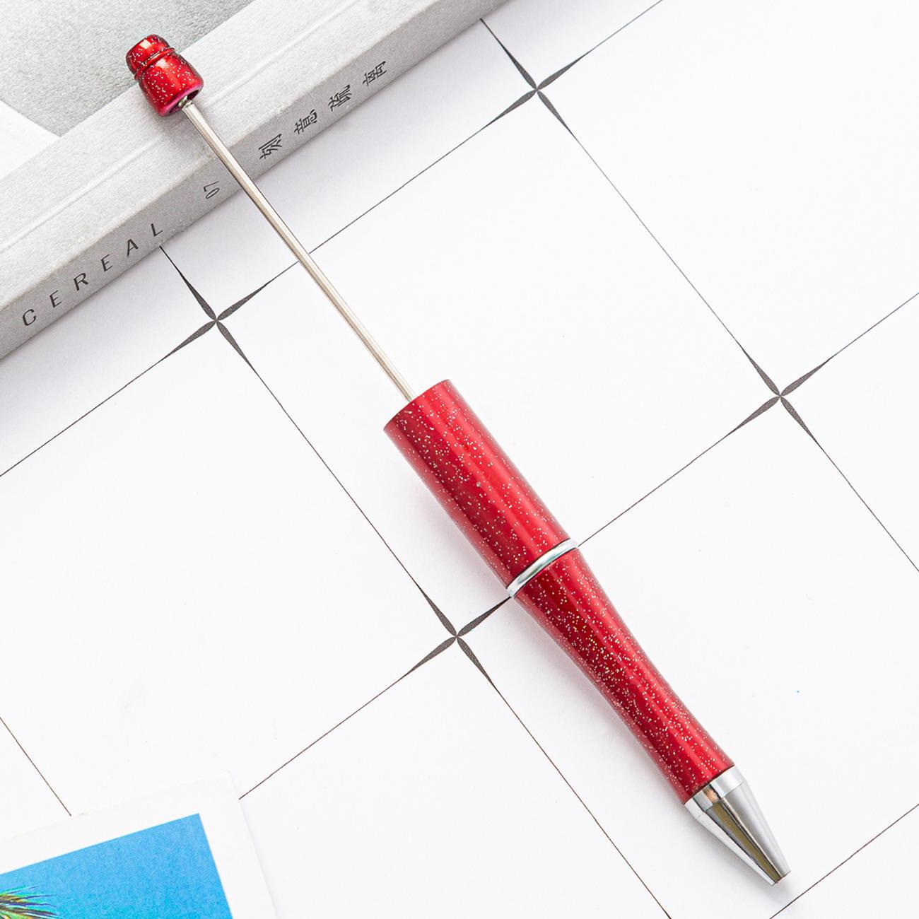 Bead pen, spot wholesale creative DIY plastic bead pen ballpoint pen printable plastic bead pen