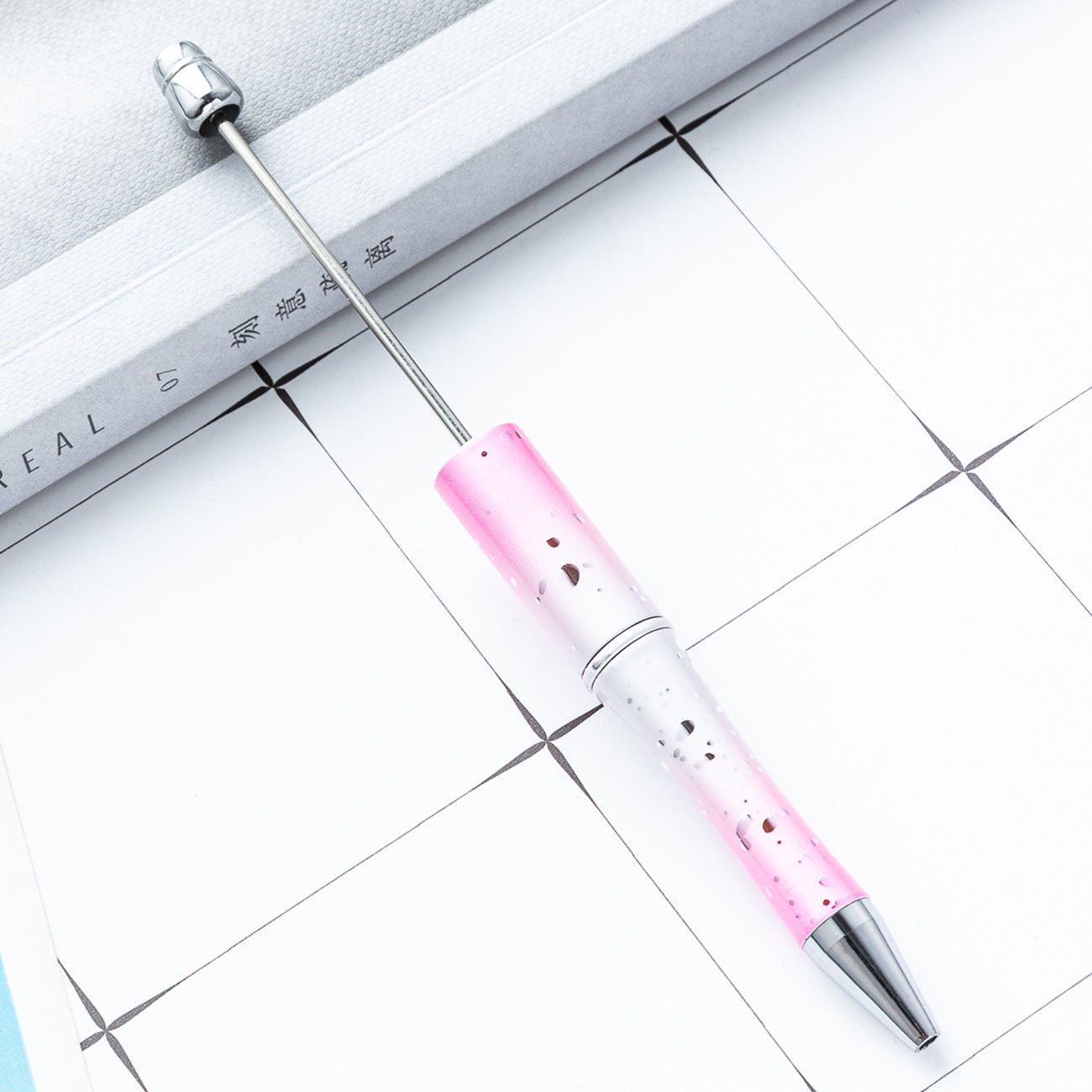 New DIY starry sky bead pen UV electroplating beaded ballpoint pen starry sky sequins gradual change bead pen manufacturers wholesale