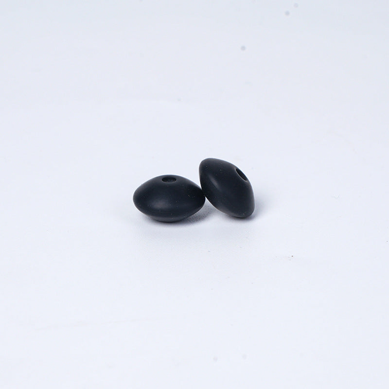 Spot Silicone Beads European and American Jewelry 12mm Small Beads DIY Necklace Beaded Oval Lentil Loose Beads Wholesale #51-100