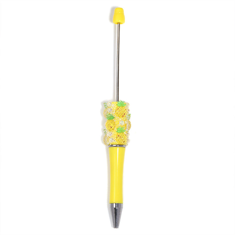 Wholesale Korean ins style high value bead pen handmade DIY creative fruit cute grain heavy industry bead pen
