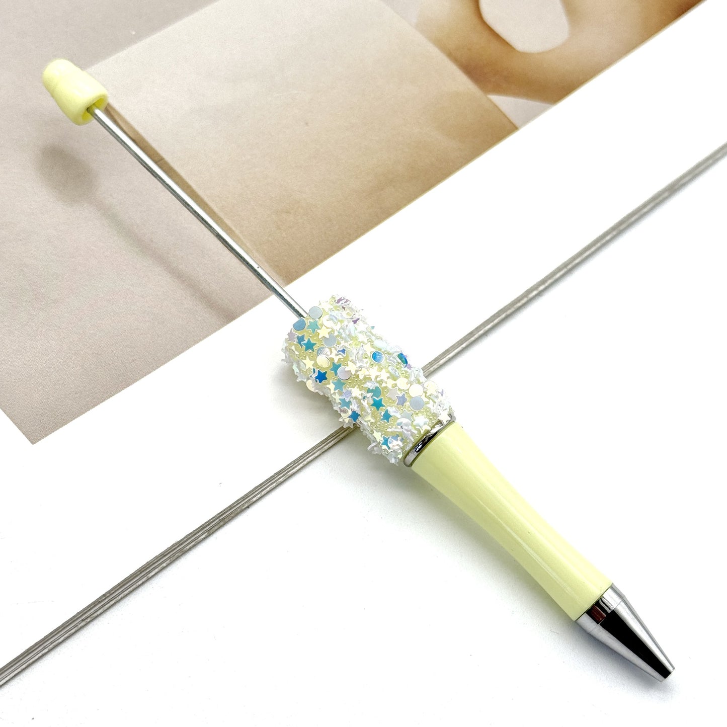 DIY Little Star Ball Pen, Shiny Sequin Star Ball Pen Handmade Patch Cute Ball Pen Spot