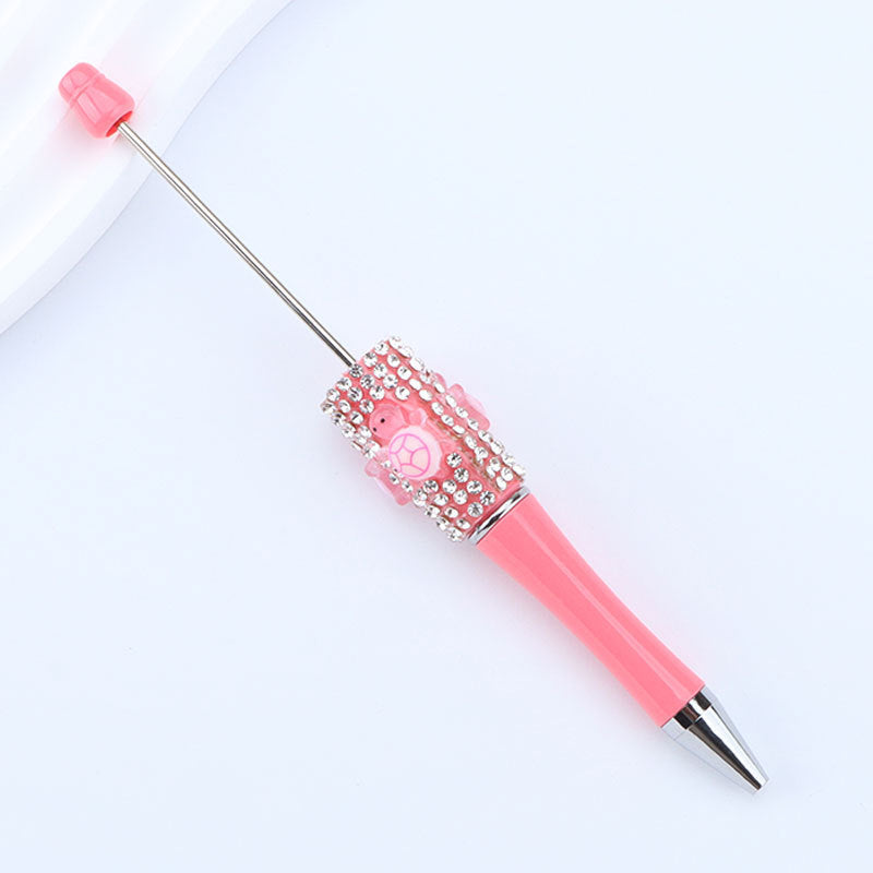 DIY turtle broken diamond bead pen Internet celebrity turtle dream turtle super cute turtle diamond pen bead round bead cute pen