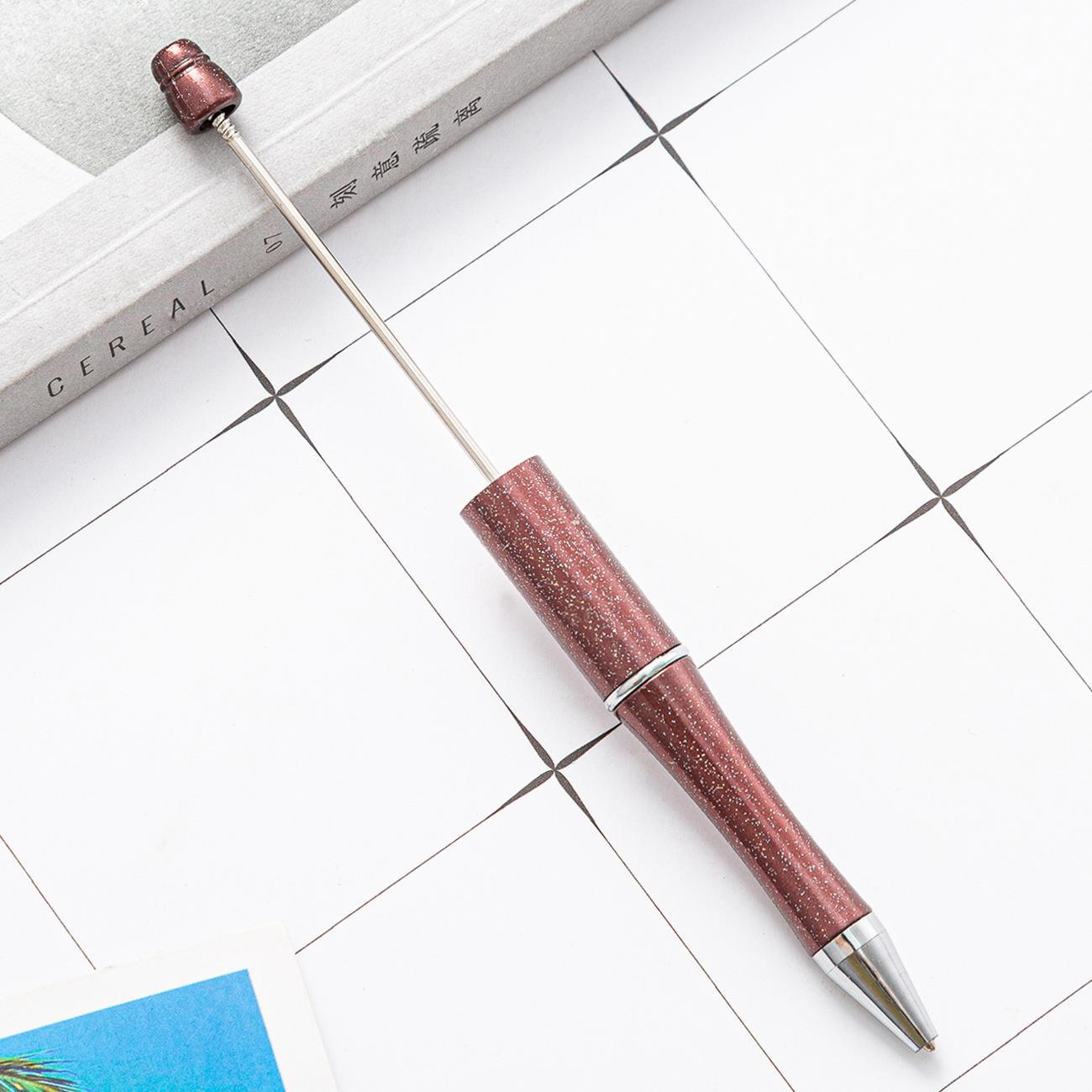 Bead pen, spot wholesale creative DIY plastic bead pen ballpoint pen printable plastic bead pen