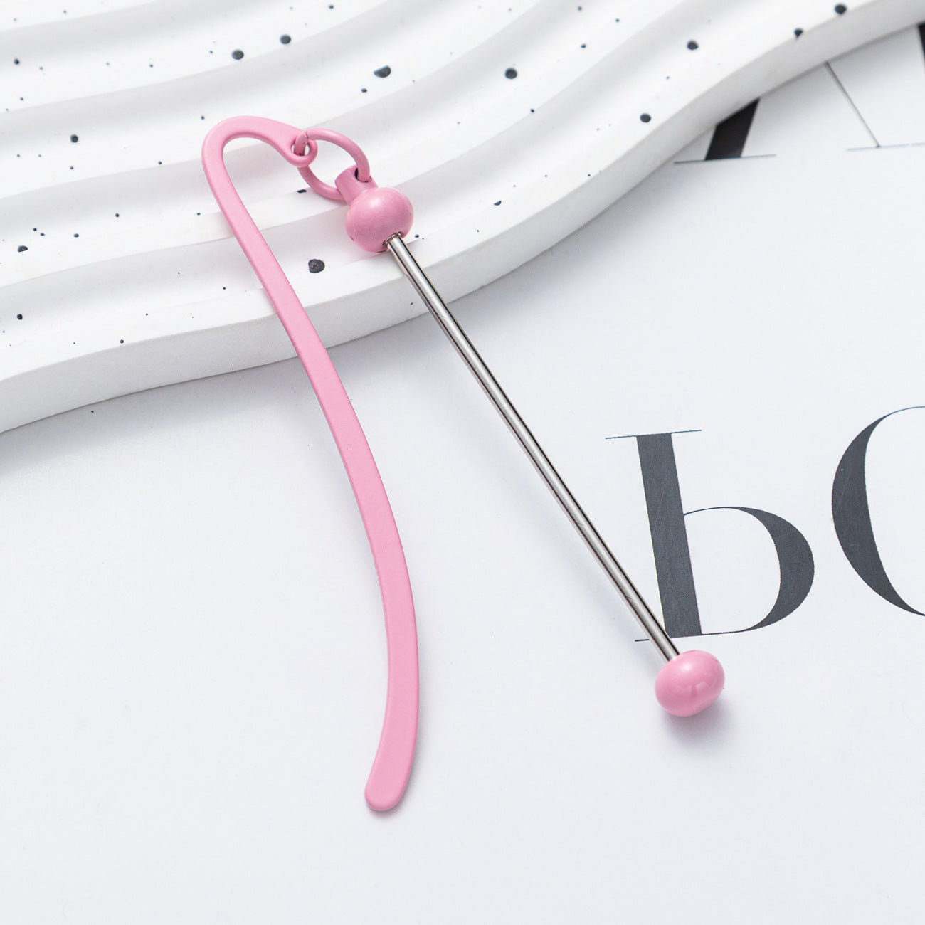 Spot metal bookmark wholesale creative DIY beaded bookmark pendant children's reward small gift mark book page folder