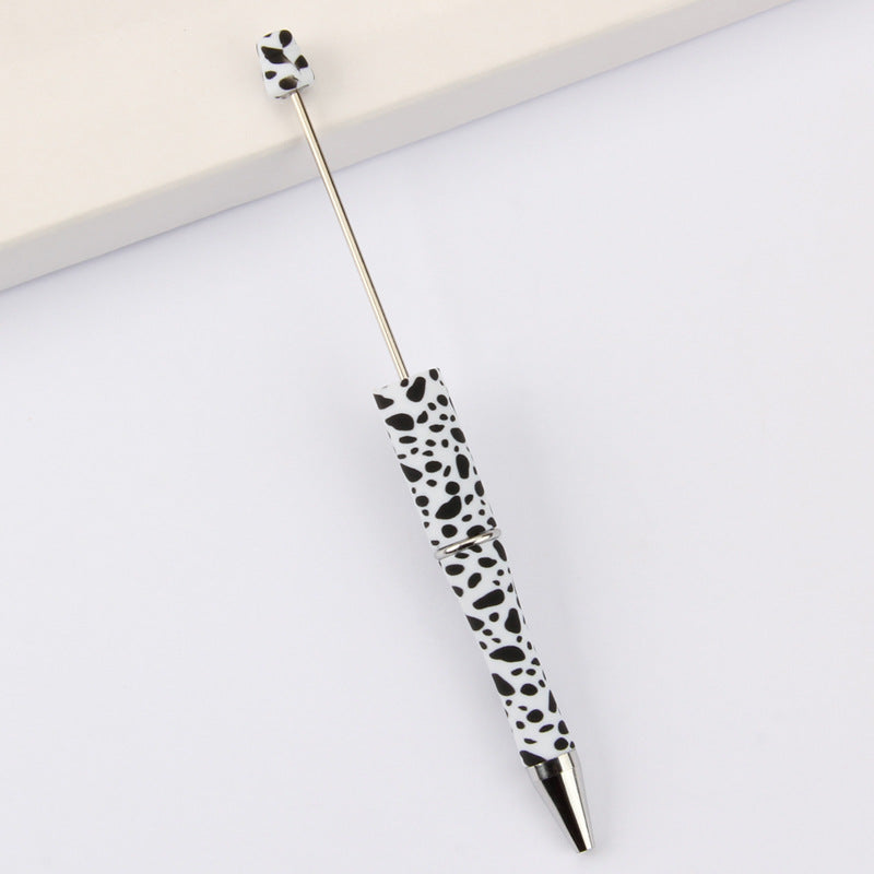 DIY bead pen printing pattern creative plastic beading puzzle leopard print floral cow tiger pattern bead pen wholesale