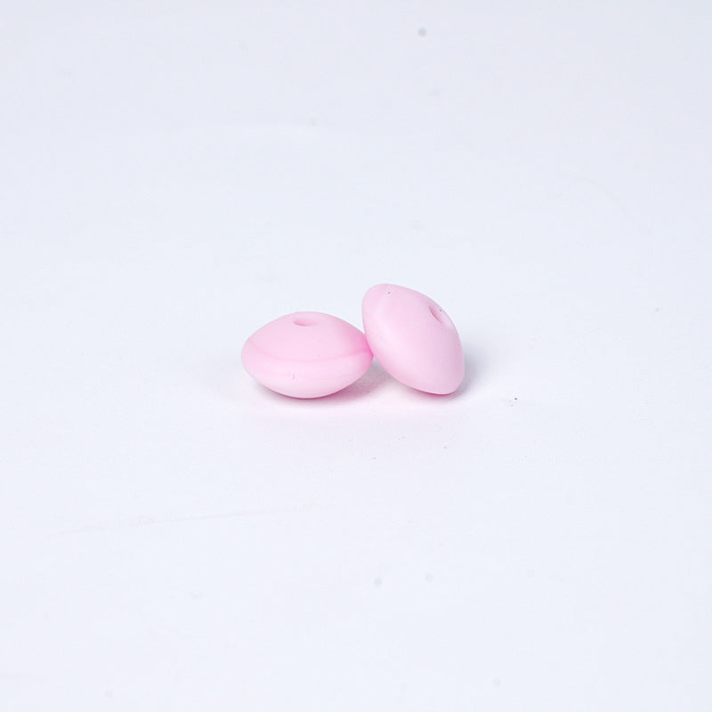 Spot Silicone Beads European and American Jewelry 12mm Small Beads DIY Necklace Beaded Oval Lentil Loose Beads Wholesale #101-137