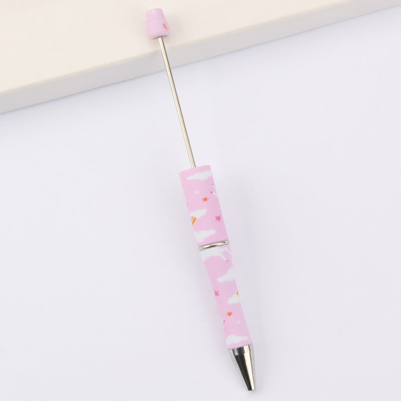 DIY bead pen printing pattern creative plastic beading puzzle leopard print floral cow tiger pattern bead pen wholesale