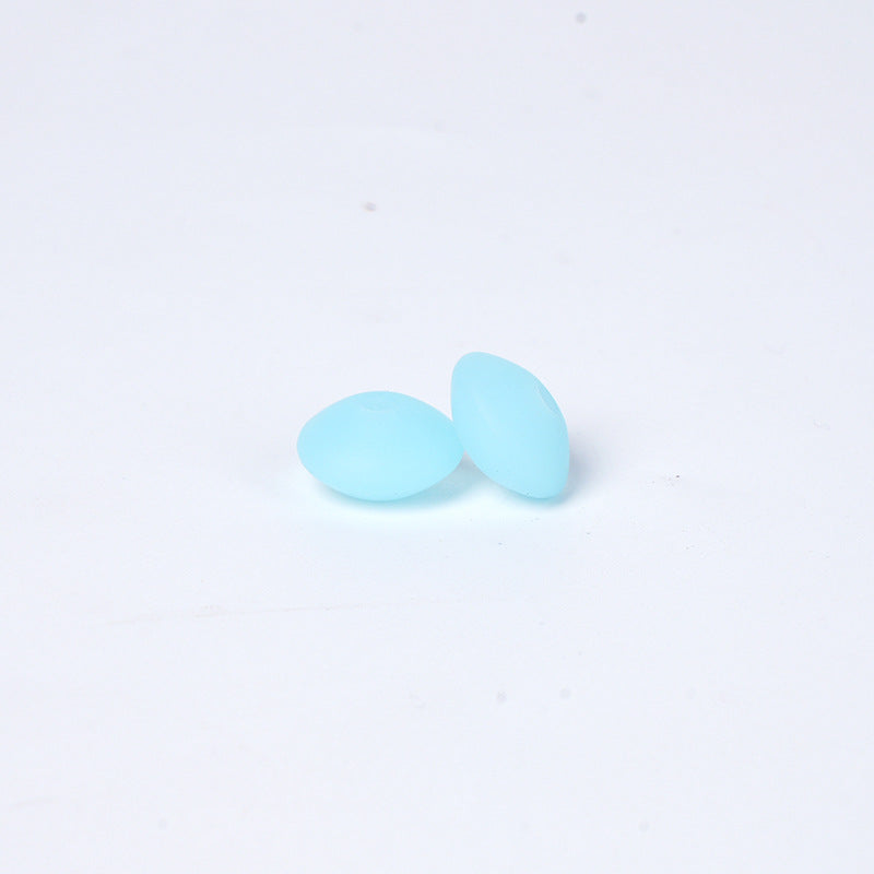 Spot Silicone Beads European and American Jewelry 12mm Small Beads DIY Necklace Beaded Oval Lentil Loose Beads Wholesale #51-100