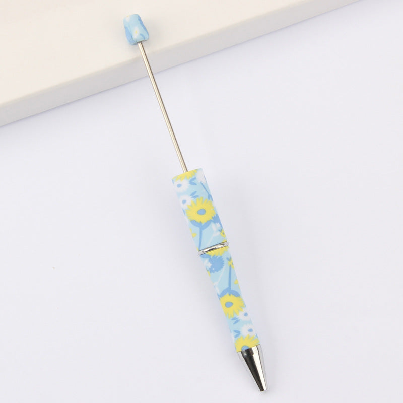 DIY bead pen printing pattern creative plastic beading puzzle leopard print floral cow tiger pattern bead pen wholesale