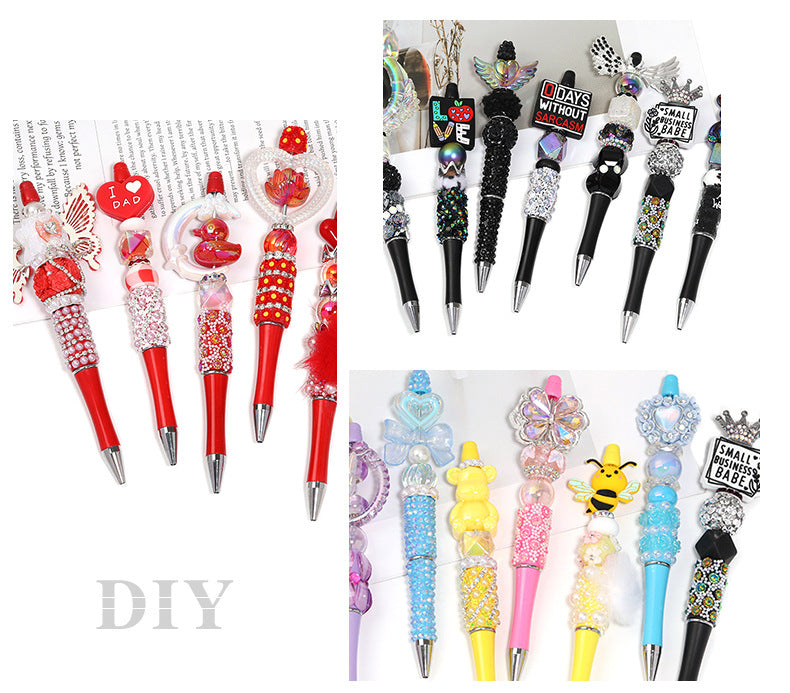 New full diamond bead pen high value gradual change resin diamond bead pen DIY creative hand paste drill bead pen