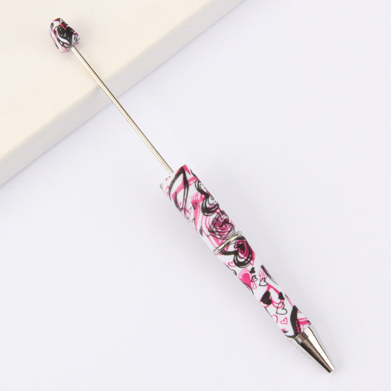 DIY bead pen printing pattern creative plastic beading puzzle leopard print floral cow tiger pattern bead pen wholesale