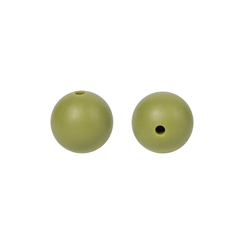 9 Mm Food Grade Silicone Beads Colored Round Loose Beads Handmade DIY Beaded Bracelet Pacifier Chain Accessories Spot Wholesale