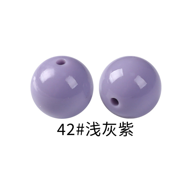 15mm Spot Glossy Silicone Beads Round Loose Beads DIY Jewelry Smooth Oil Injection Silicone Beads Mixed Color Beads
