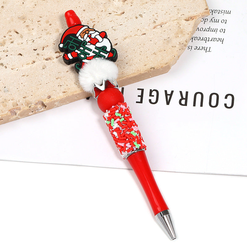 Creative new cartoon rotating bead pen heavy industry glitter high value new ins wind bead pen ballpoint pen
