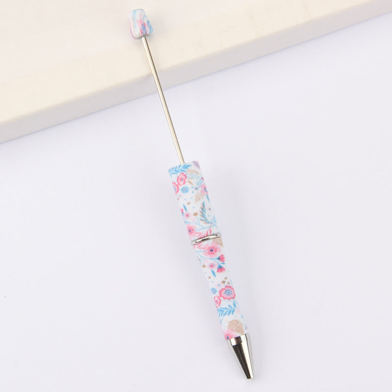 DIY bead pen printing pattern creative plastic beading puzzle leopard print floral cow tiger pattern bead pen wholesale