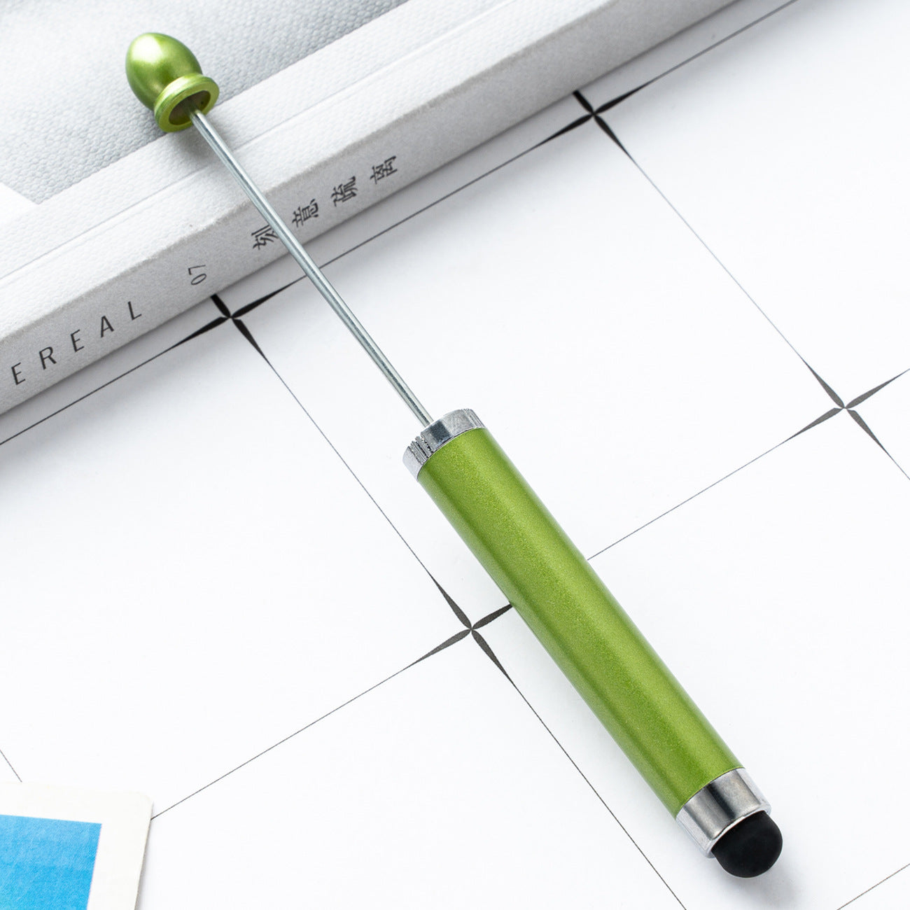 Spot wholesale plastic pen touch screen pen DIY handmade bead pen three-in-one capacitive bead multi-functional ballpoint pen