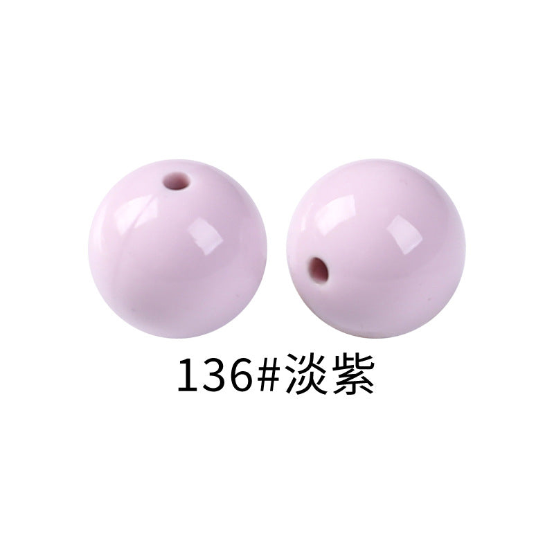 15mm Spot Glossy Silicone Beads Round Loose Beads DIY Jewelry Smooth Oil Injection Silicone Beads Mixed Color Beads #51-68