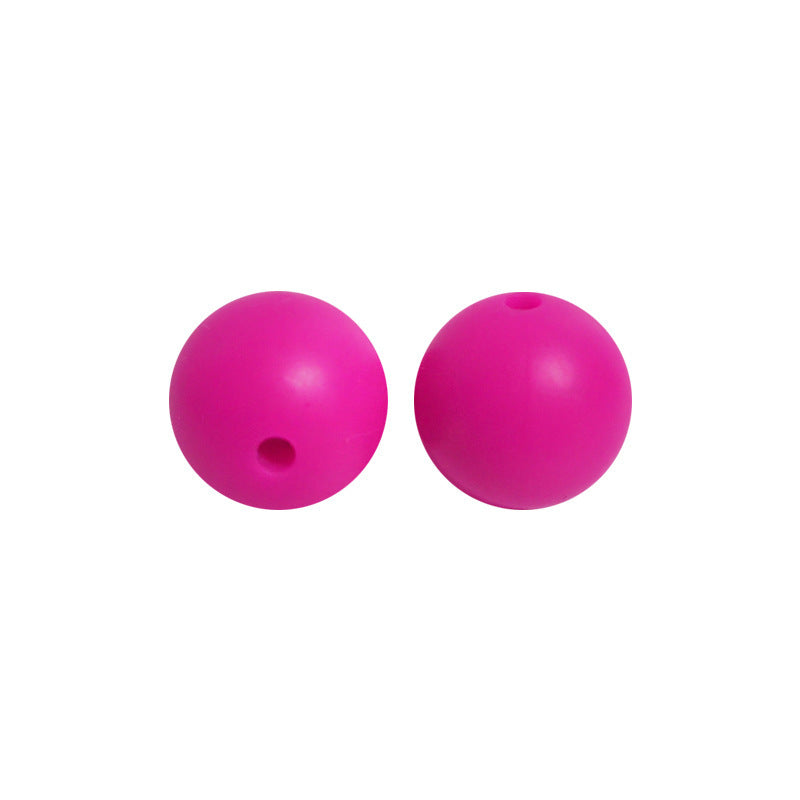 9 Mm Food Grade Silicone Beads Colored Round Loose Beads Handmade DIY Beaded Bracelet Pacifier Chain Accessories Spot Wholesale