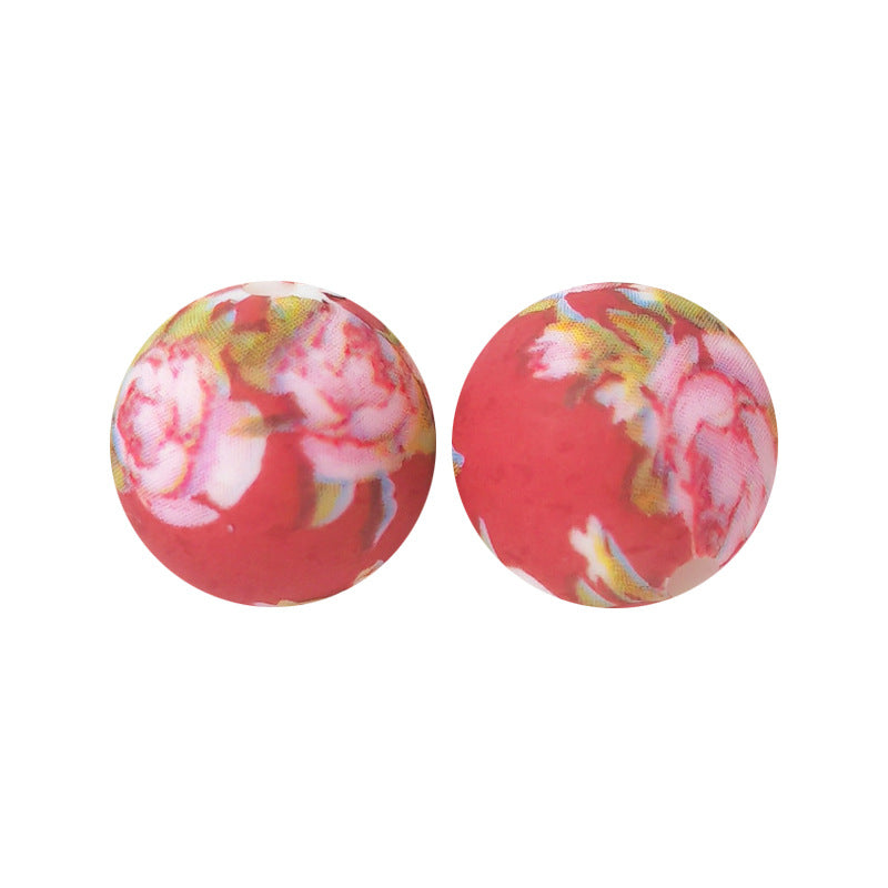 15mm Silicone Beads Water Transfer Beads DIY Jewelry Bead Pen Loose Beads Wholesale #151-200