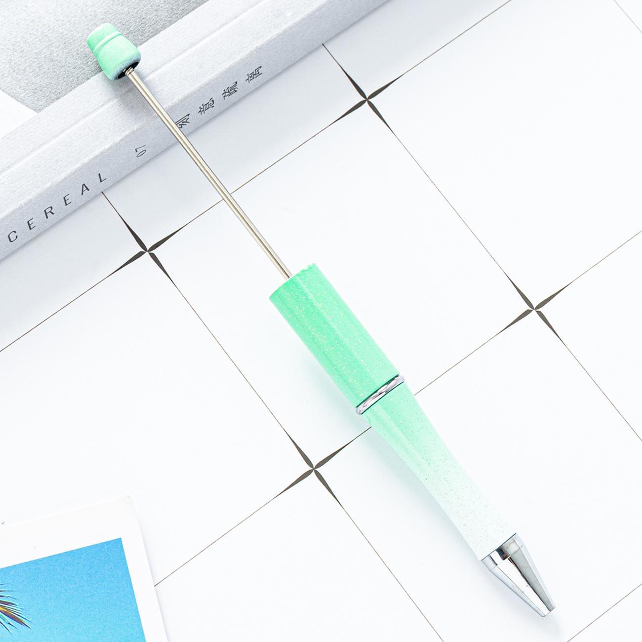 Bead pen, spot wholesale creative DIY plastic bead pen ballpoint pen printable plastic bead pen